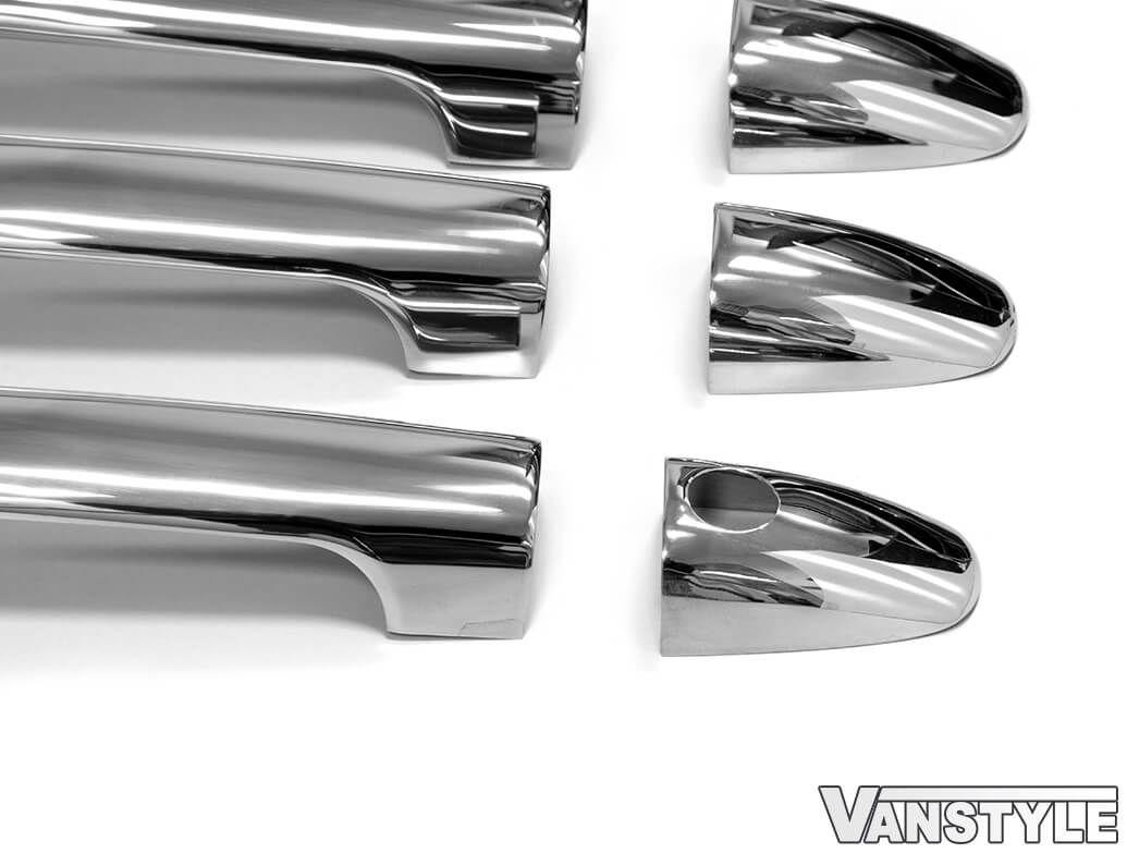Chrome Door Handle Cup Bowl Set (4 Doors) For Mercedes Sprinter W906 2006-2018 – Glossy, Wimbledon Trade-1357338
