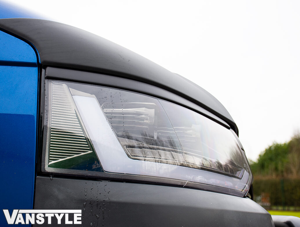ABS Front Headlight Brows in Textured Black VW T5.1 1015 Vanstyle