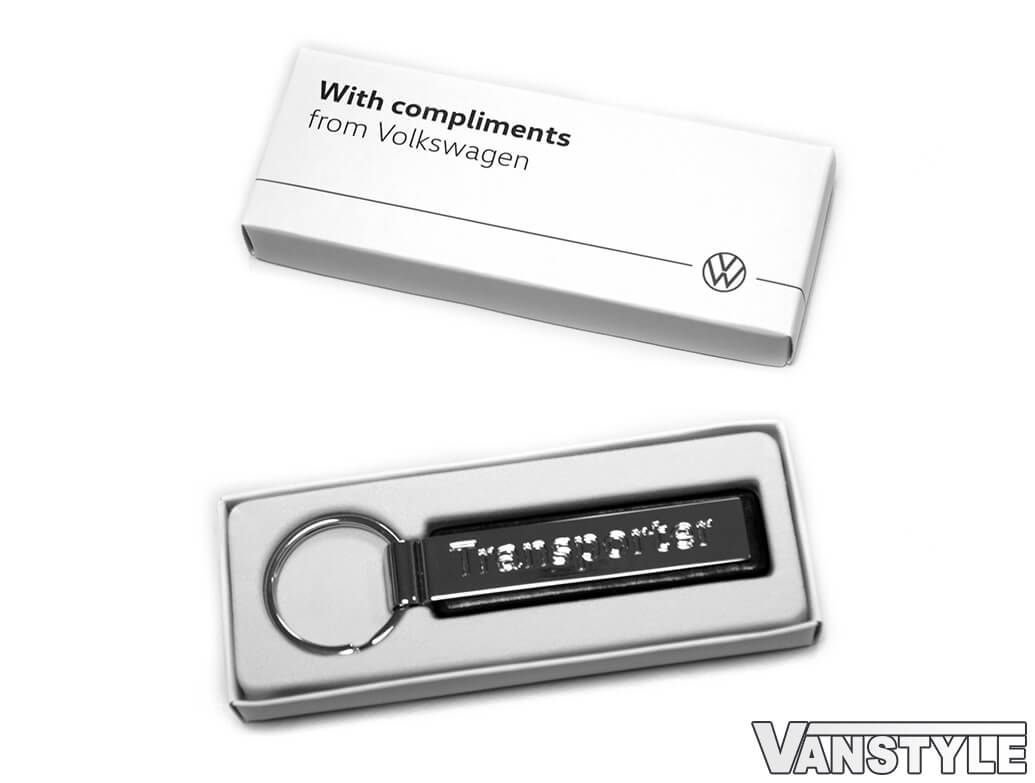 Genuine VW Key Ring Tag with TRANSPORTER lettering 100mm Vanstyle