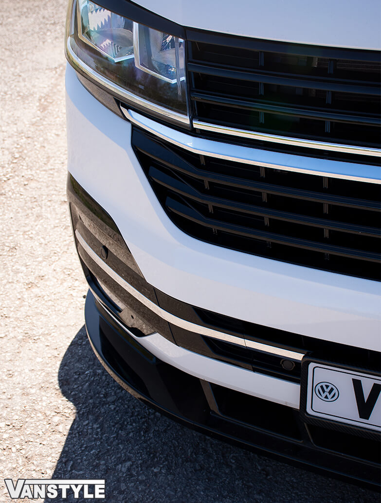 4pc Chrom Grill Rand Akzente Passend Für Volkswagen t6 transporter (2016