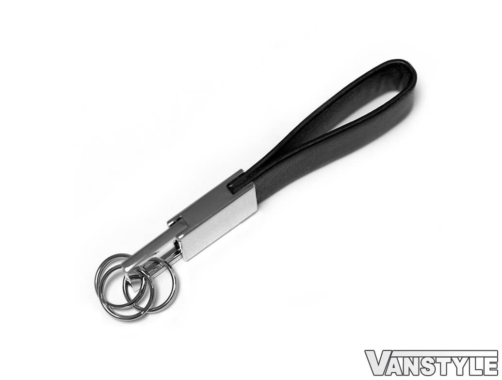 Genuine VW Leather Key Ring with 3x Key Loops