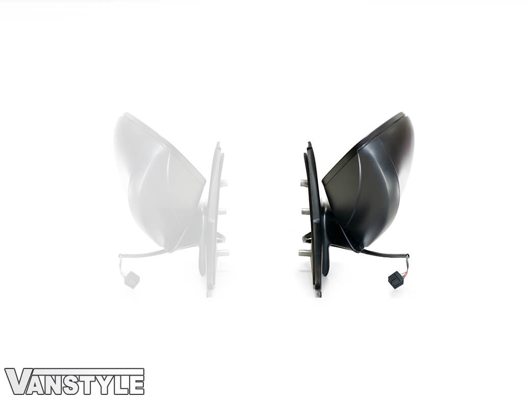 Complete RH Wing Mirror in Textured Black - VW T5.1