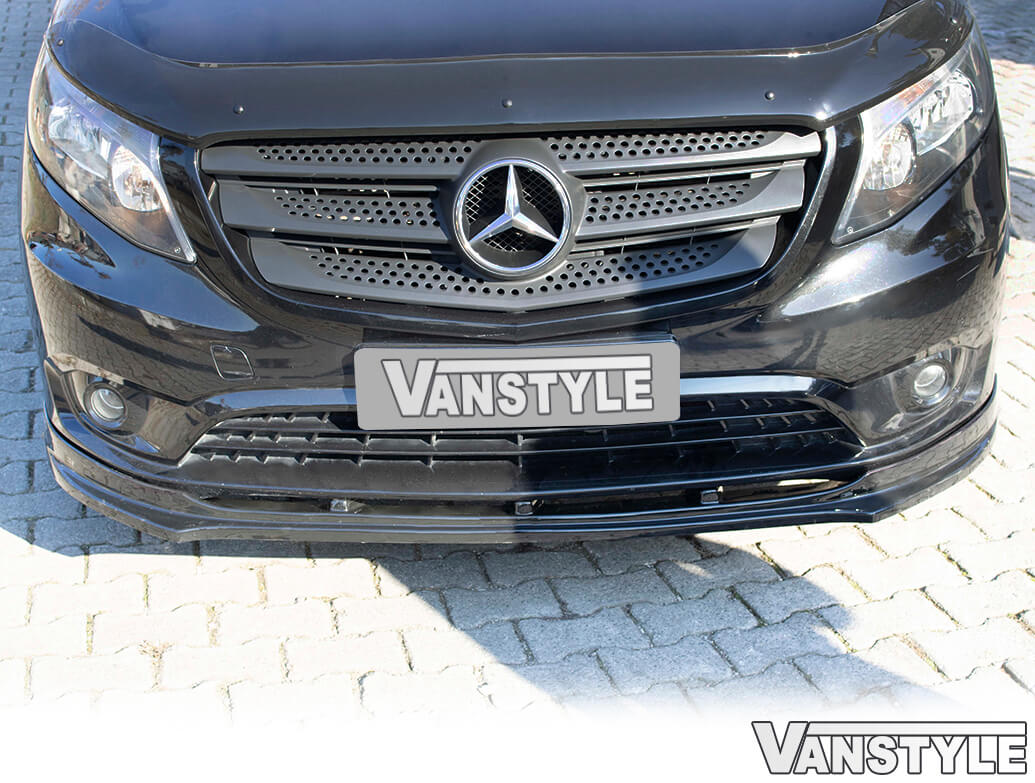 Gloss Black ABS Front Lower Splitter - Mercedes Vito W447 14