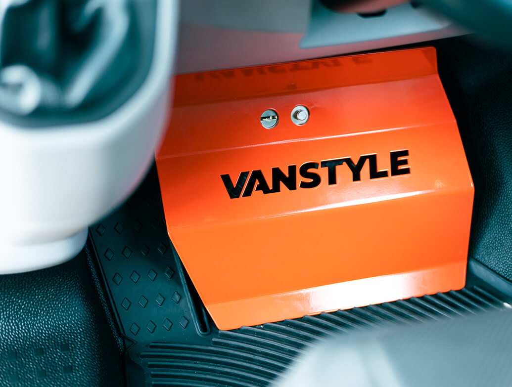 Vanstyle Anti-Theft Pedal Lock Plate - RHD - Orange
