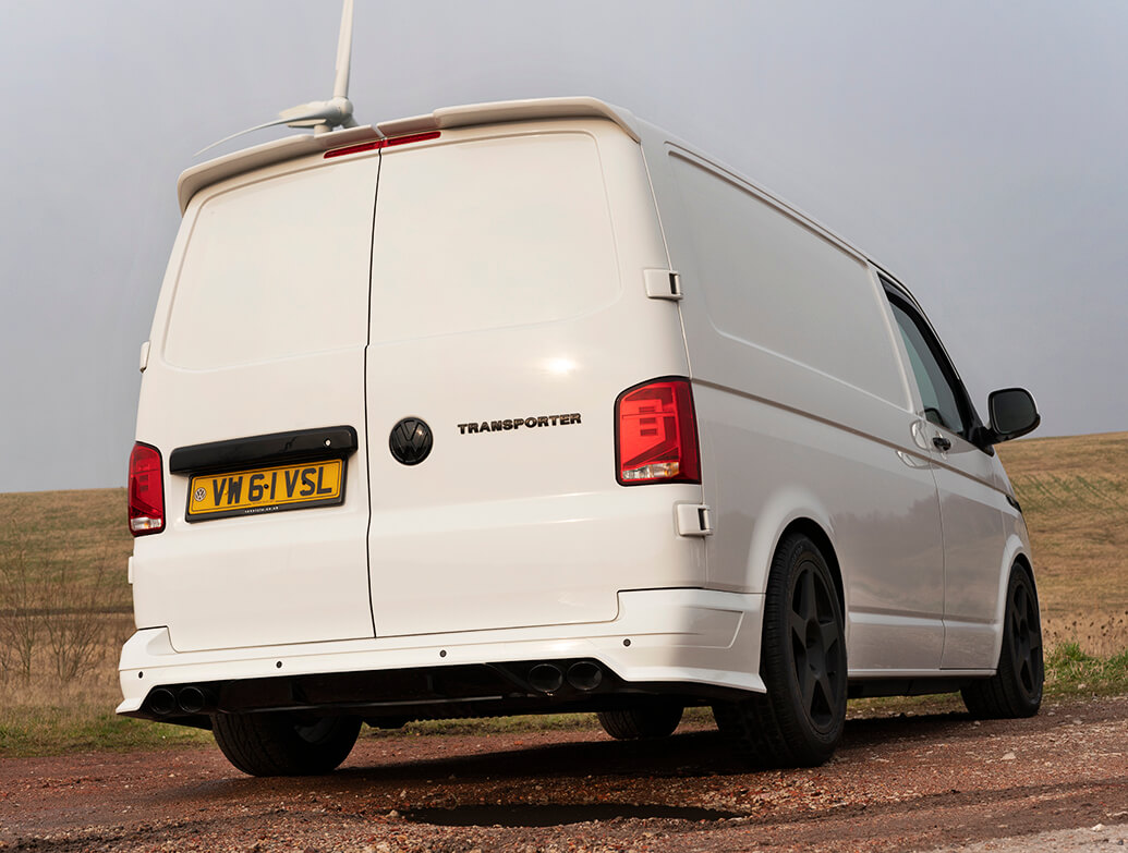 Gloss Black Rear Grab Handle Cover VW T5.1 T6 T6.1 Twin Door Vanstyle