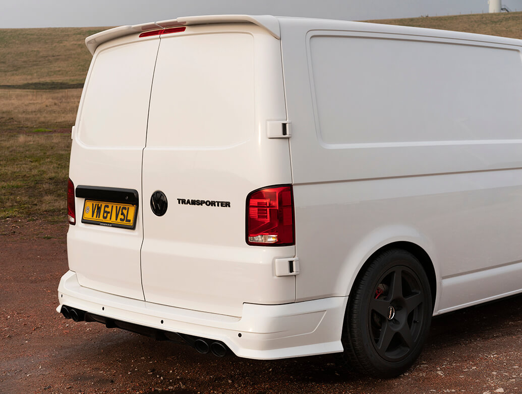 Gloss Black Rear Grab Handle Cover VW T5.1 T6 T6.1 Twin Door Vanstyle