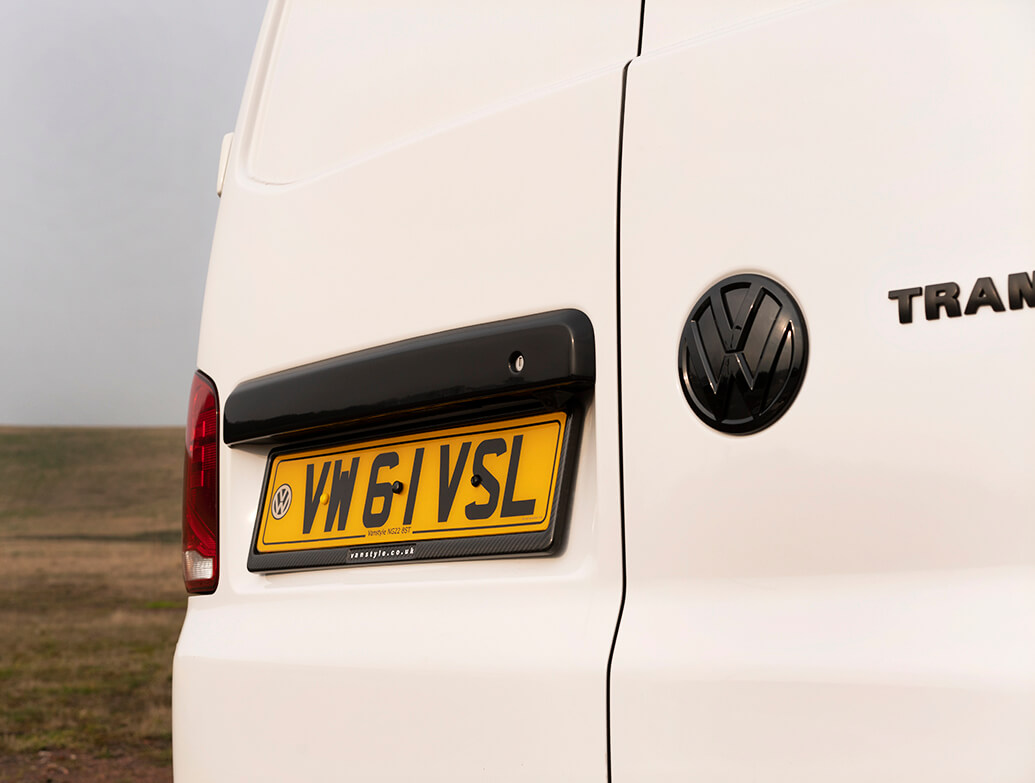 Gloss Black Rear Grab Handle Cover VW T5.1 T6 T6.1 Twin Door Vanstyle