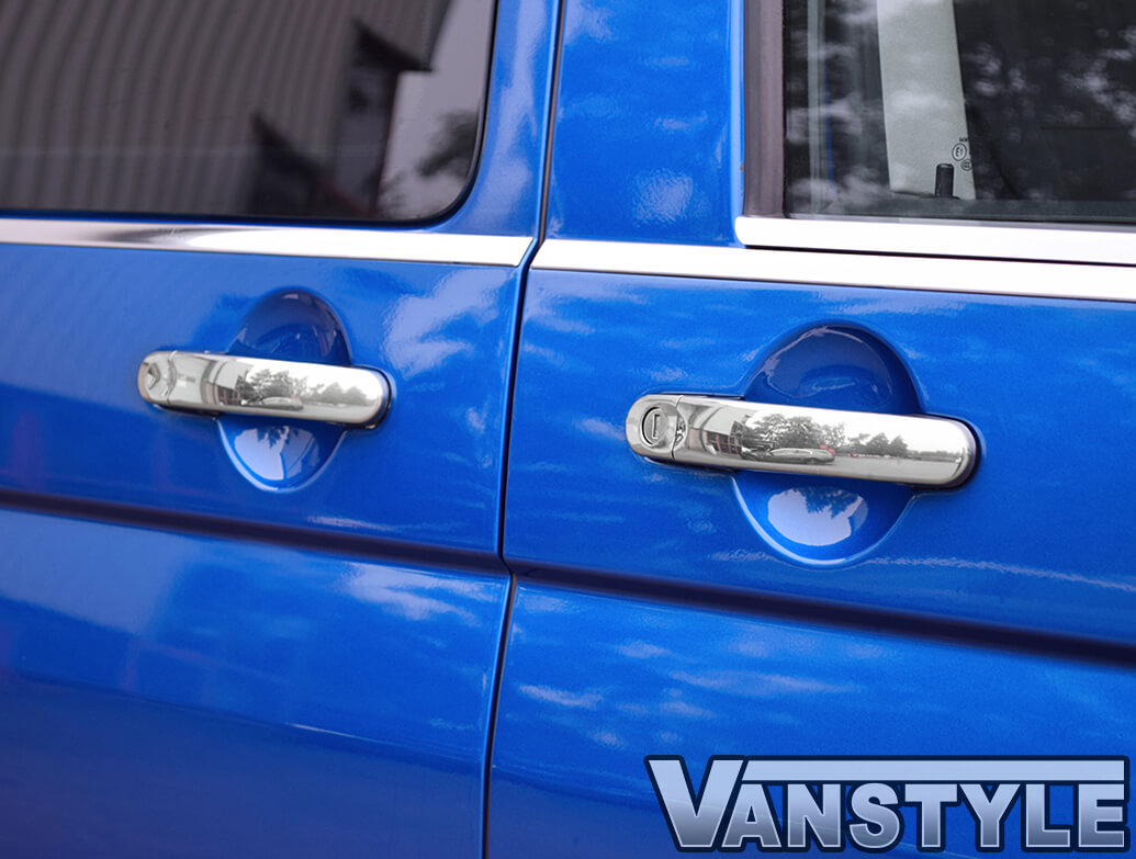 VW CARAVELLE MULTIVAN T5 2010-2015 Chrome Door Handle Cover 3Door S.Steel 
