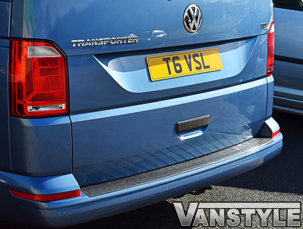 VW T6 Tailgate 15>19 Carbon Fibre Grab Handle + Bumper Protector