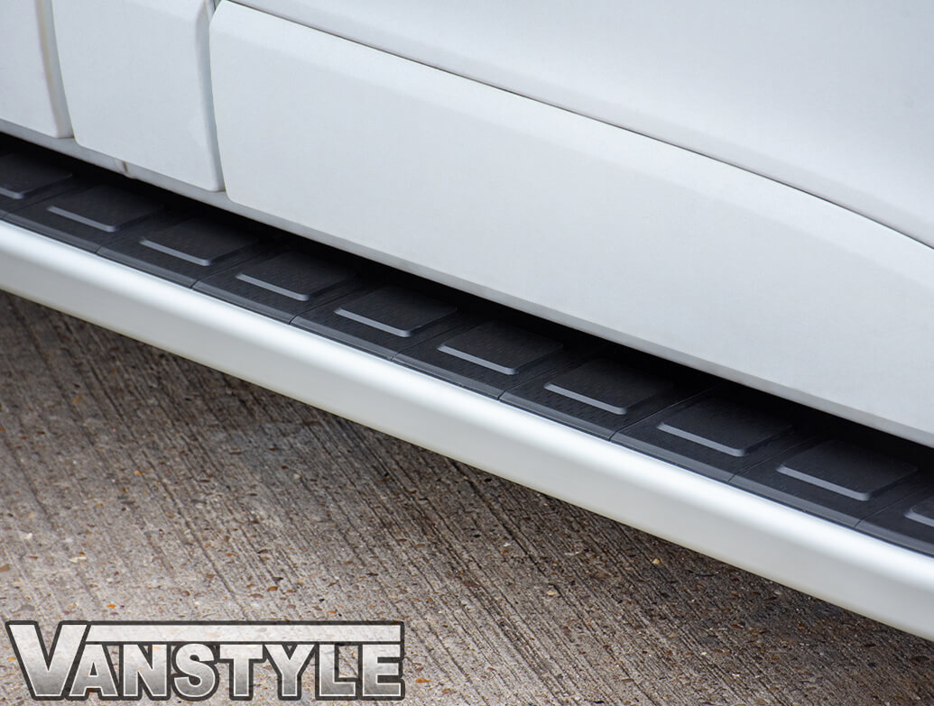 VAUXHALL VIVARO LWB 14>19 ALUMINIUM SIDE STEPS CLUMBER STYLE RUNNING