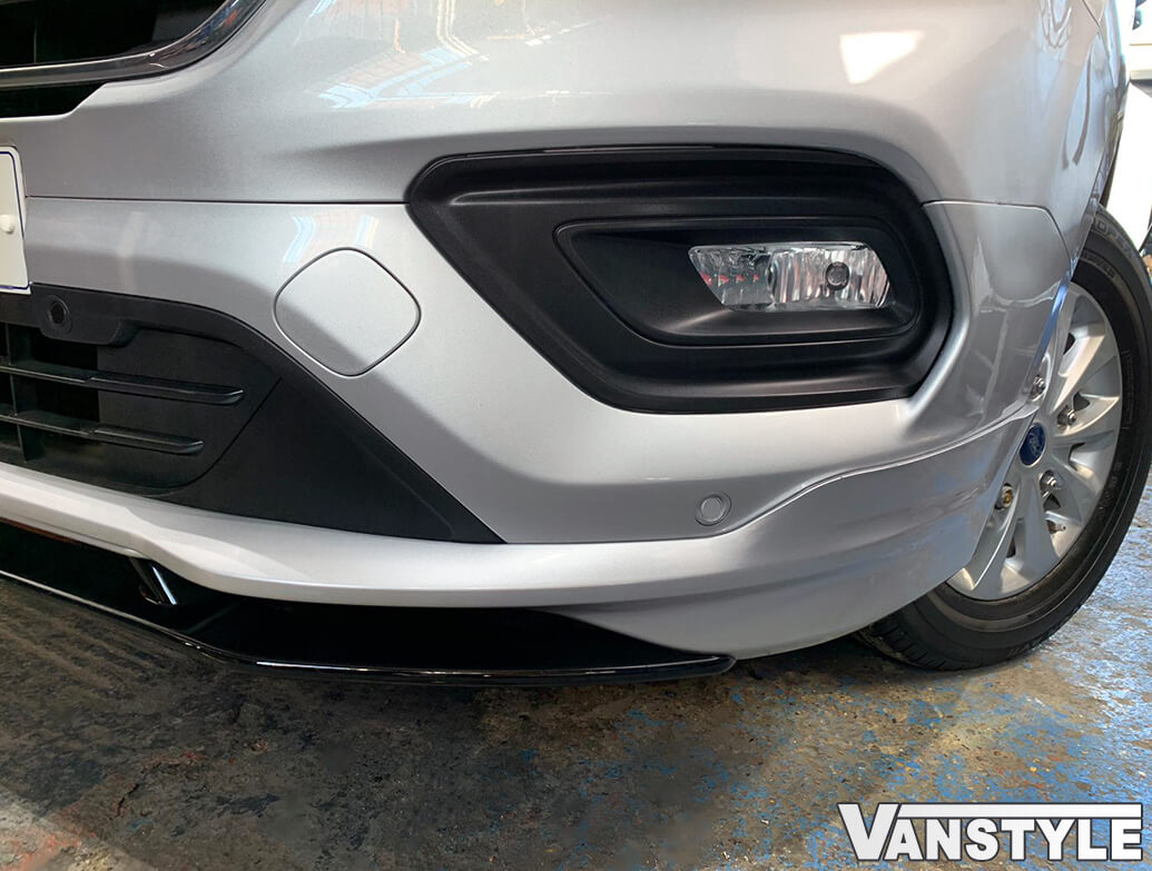 Front Lower PU Bumper Splitter Gloss Black Add On Custom 18 Vanstyle