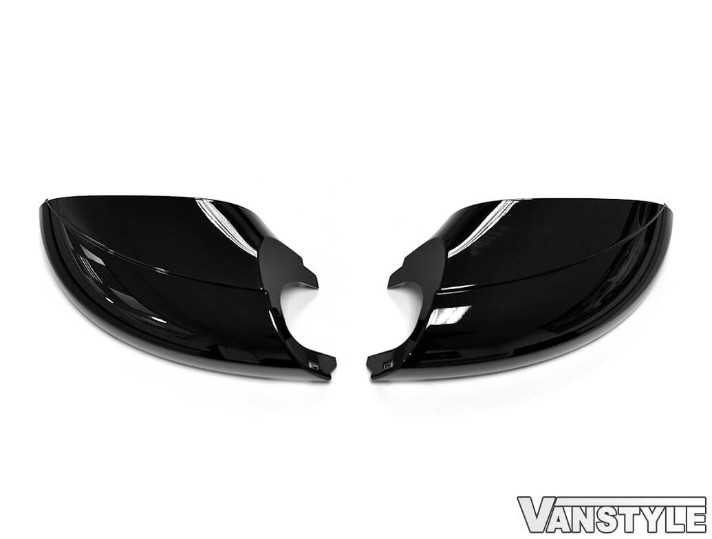 Genuine VW Gloss Black Lower Mirror Covers Pair - T5.1 T6 Amarok - Vanstyle