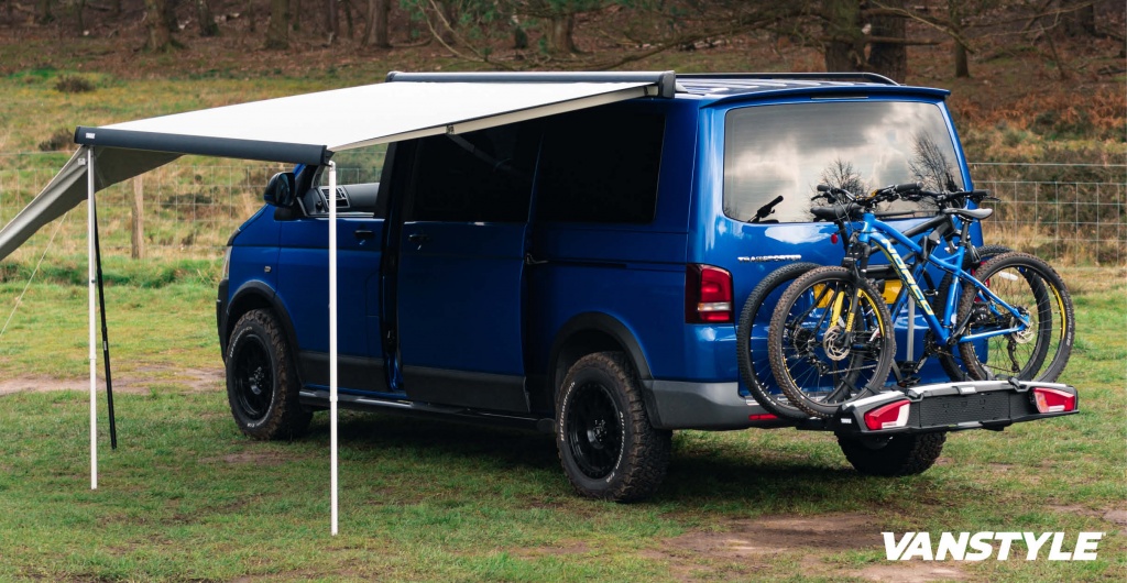 Thule Bike Carrier on back of T5 Transporter